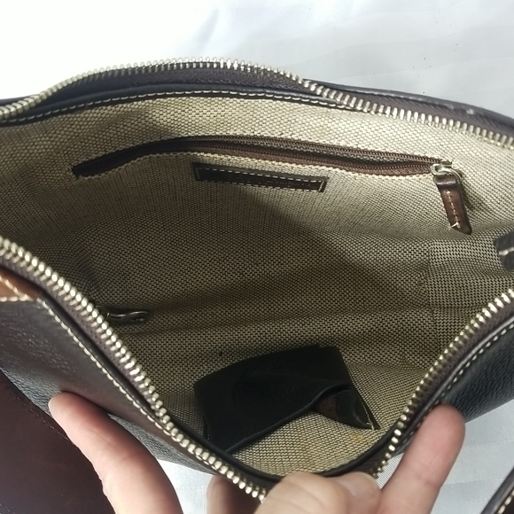 DOONEY &BOURKE  BROWN LEATHER SHOULDER BAG PURSE - Picture 6 of 8